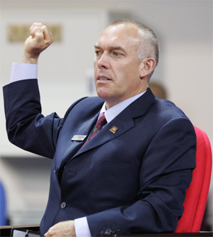 Umpire at World Championships Paris 2003